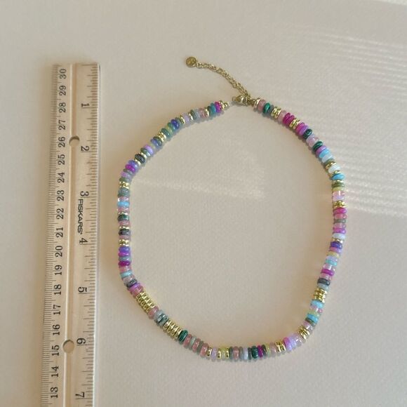 Multicolor Beaded Necklace S871 - Picture 5 of 5